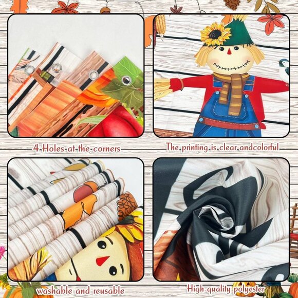 Fall Season 'Happy Fall Y'all' Party Banner - Outdoor Thanksgiving Decor - Picture 6 of 6